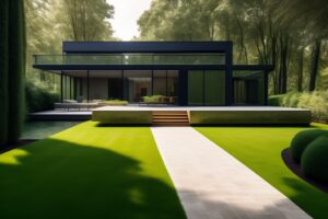 nowoczesny taras z kostki brukowej