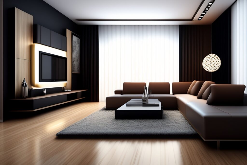 ściana za telewizorem