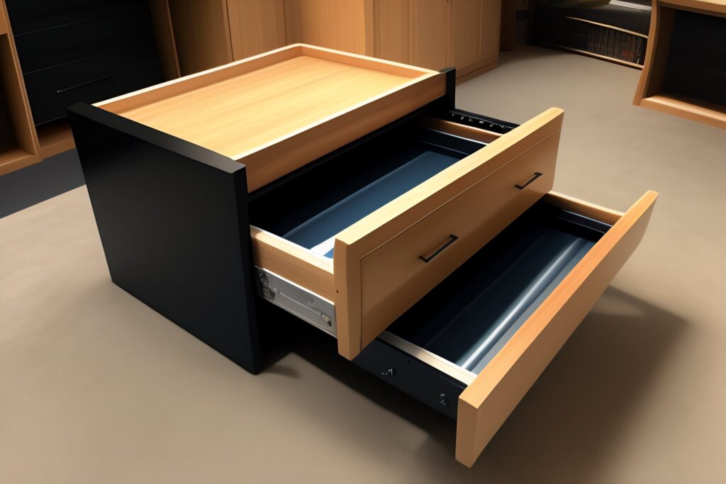 jak wyjąć szufladę z prowadnic bocznych