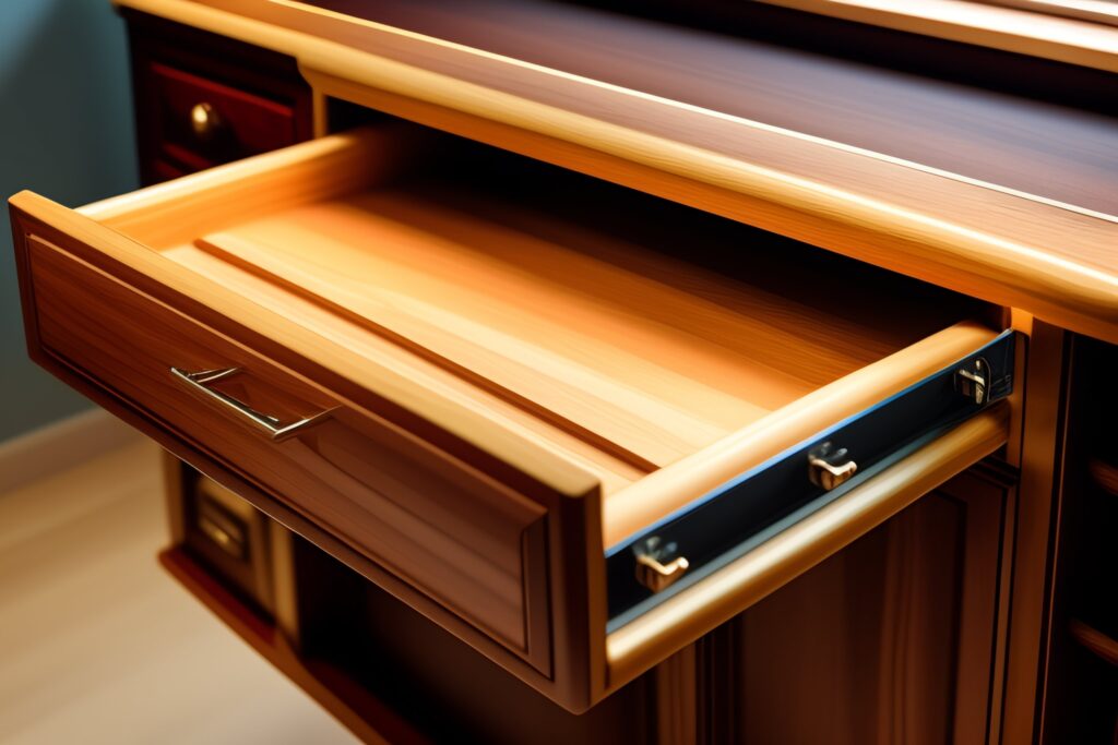 jak wyjąć szufladę z prowadnicy