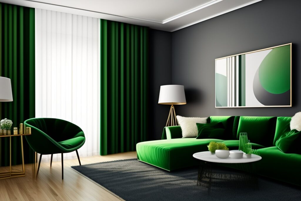 kolor zasłon do szarych ścian