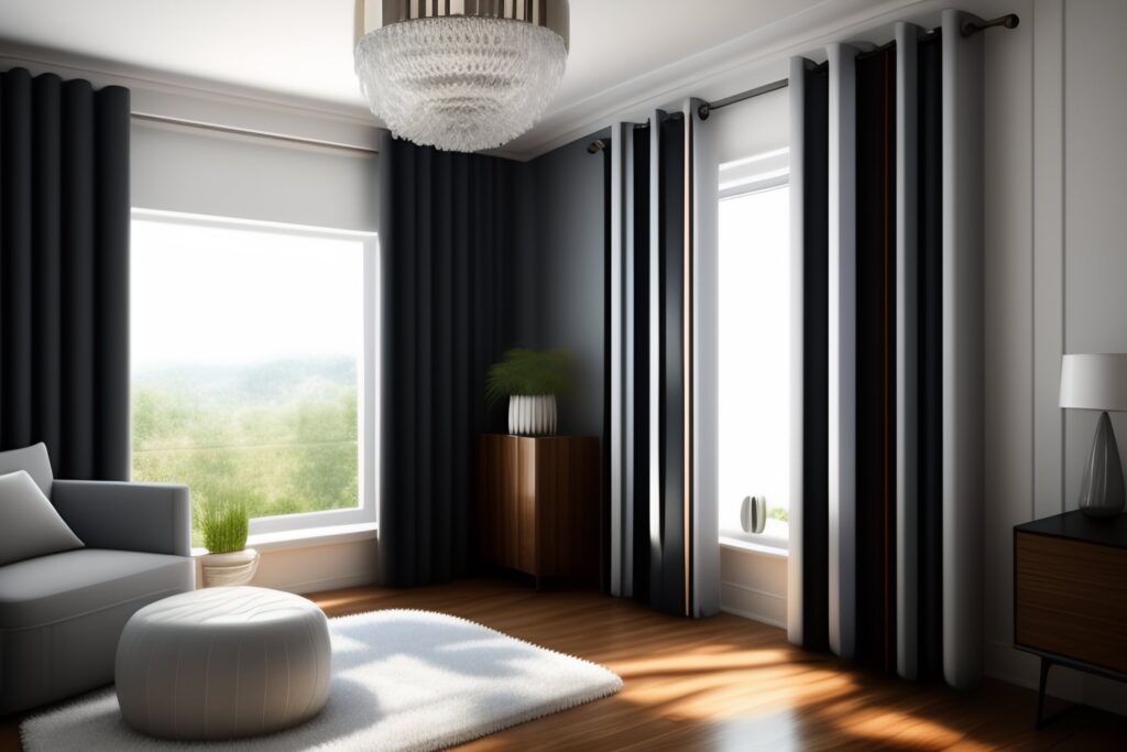 kolor zasłon do szarych ścian