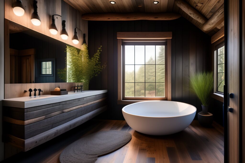 łazienka inspiracje drewno