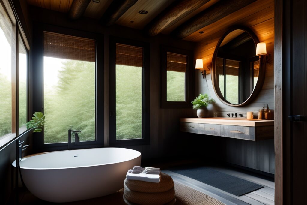 łazienka inspiracje drewno