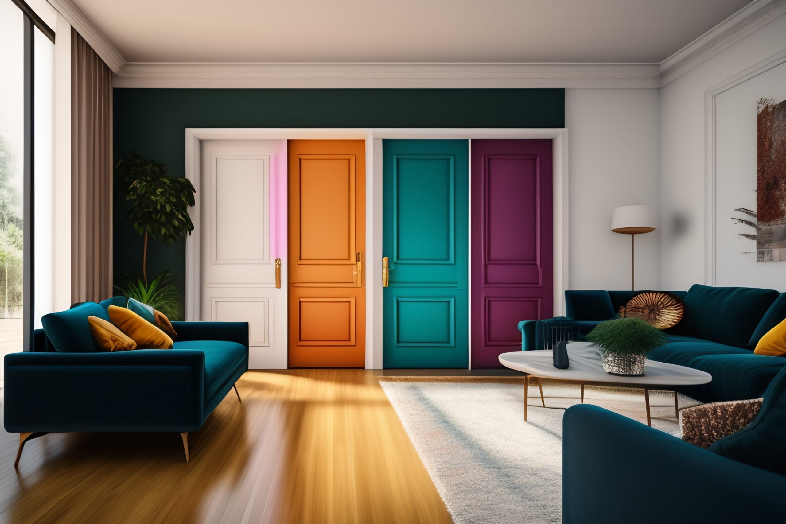 najmodniejsze kolory drzwi wewnętrznych