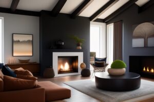 aranżacja kominka w salonie