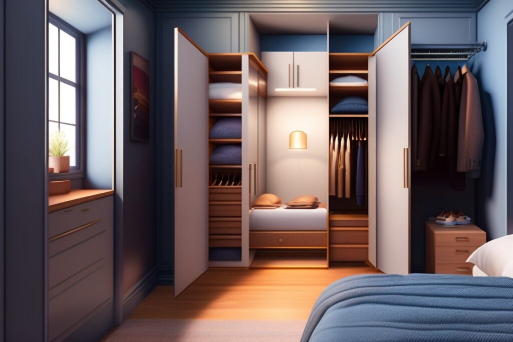 garderoba w pokoju
