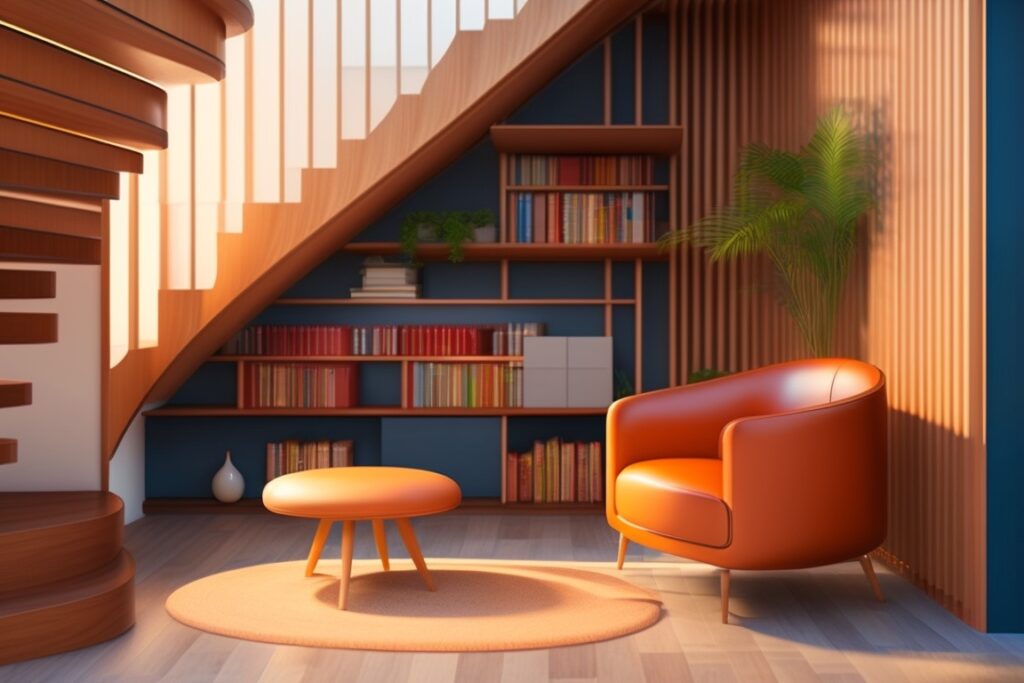 nowoczesna zabudowa pod schodami