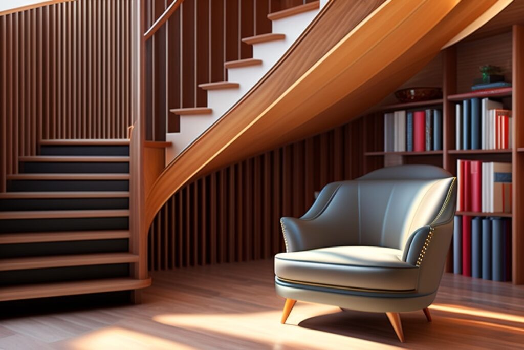 nowoczesna zabudowa pod schodami