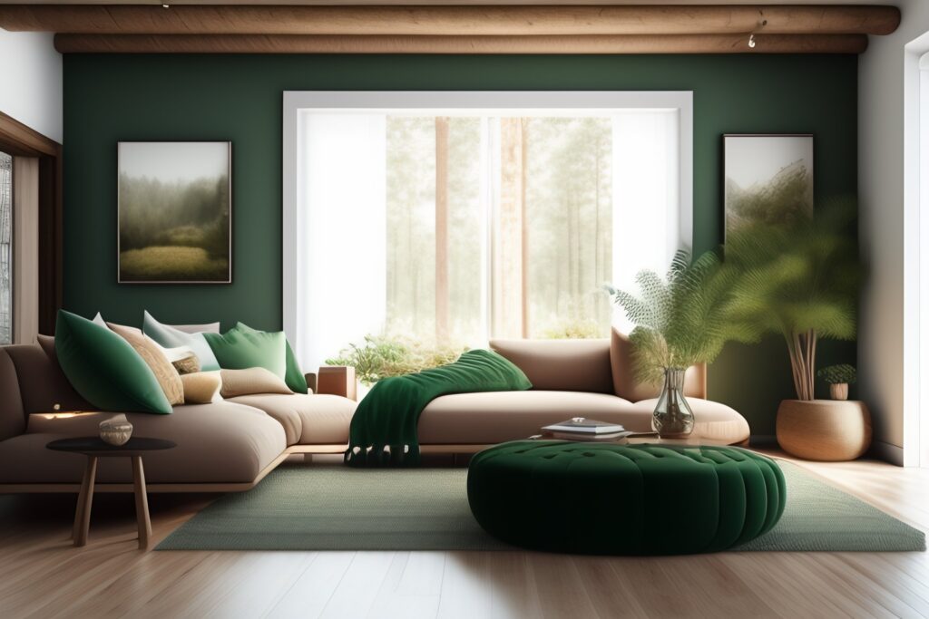 salon w domu jednorodzinnym