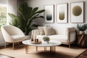 salon w domu jednorodzinnym