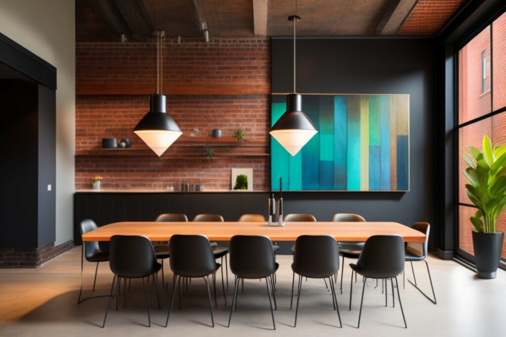 styl loftowy w jadalni