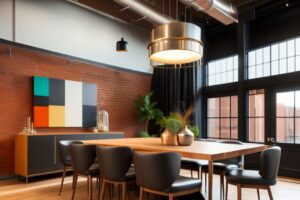 Styl loftowy w jadalni